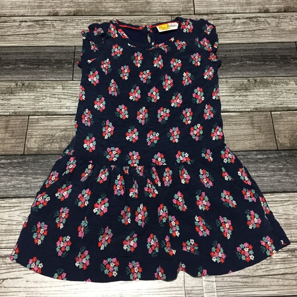 Mini Boden Floral Dress Size 5-6 Years Blue 100% Viscose Pockets - Picture 4 of 8